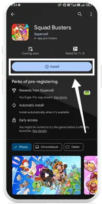 Squad Busters Mobile Game Pre-registration Guide of the Google Play Store